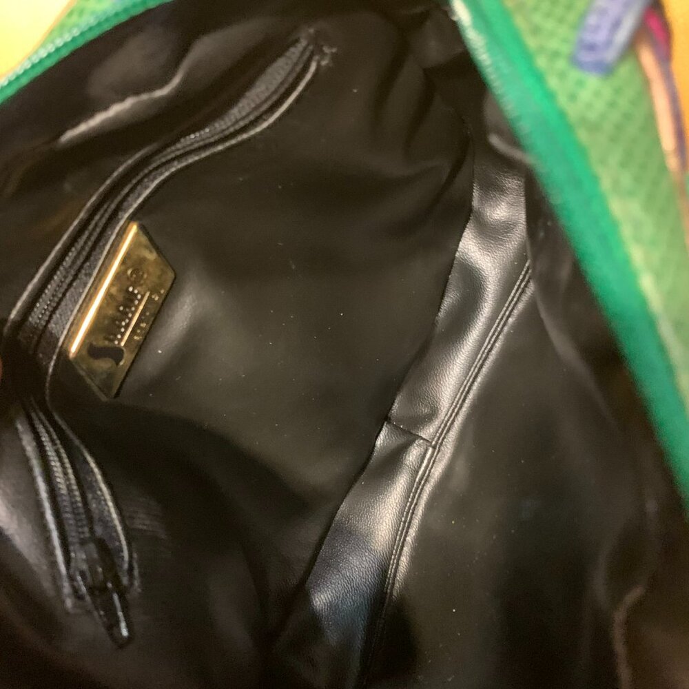 Vintage Sharif Vibrant Color-blocked handbag - Picture 9 of 9